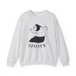 Sudadera cuello redondo - Gris ceniza - Camiseta «Jaia Corema»
