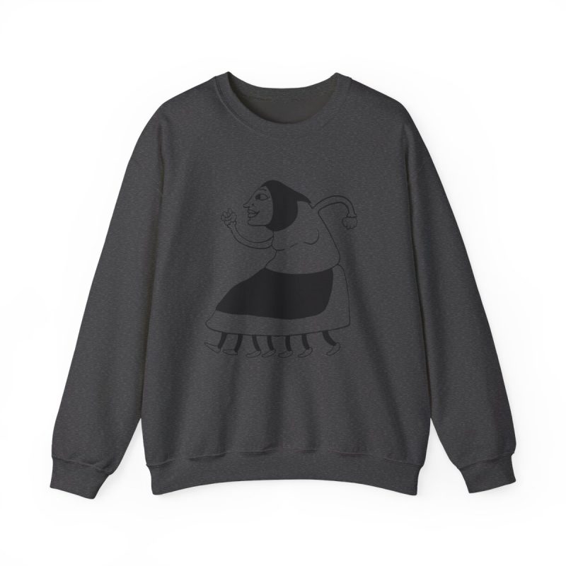 Sudadera cuello redondo - Gris oscuro jaspeado - Camiseta «Jaia Corema»