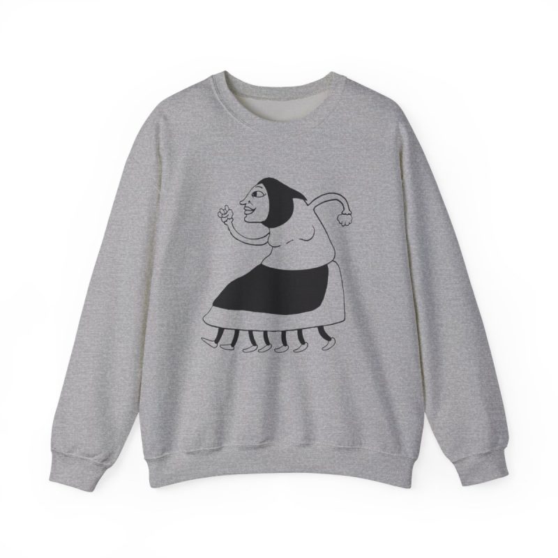 Sudadera cuello redondo - Gris deportivo - Camiseta «Jaia Corema»