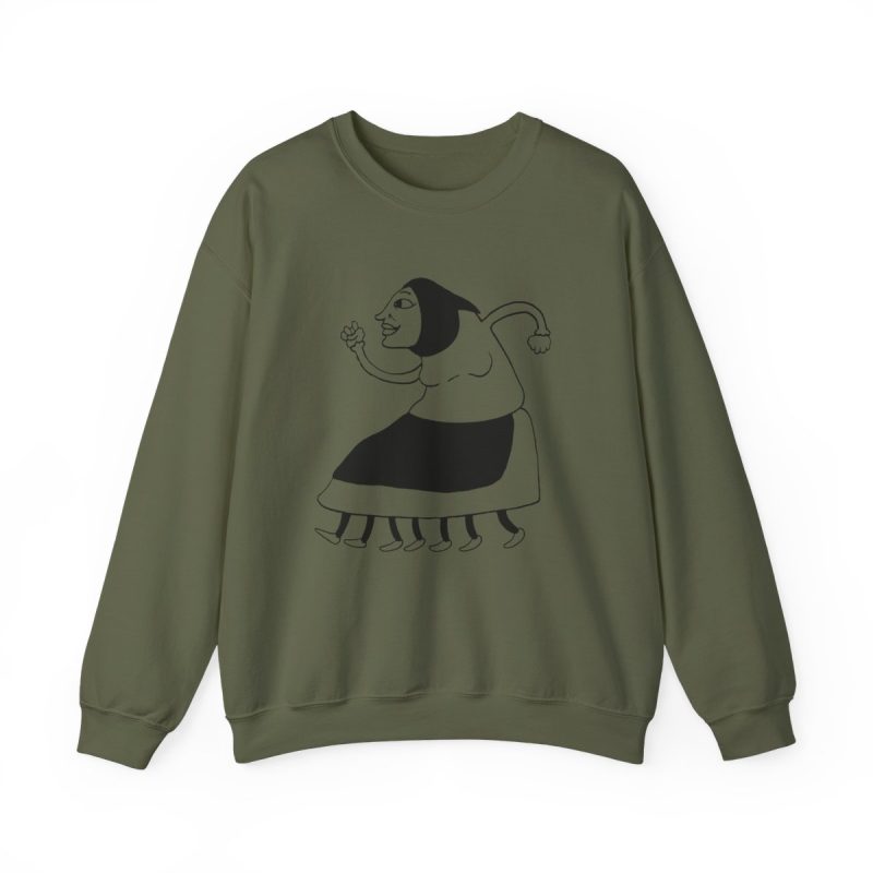 Sudadera cuello redondo - Verde militar - Camiseta «Jaia Corema»