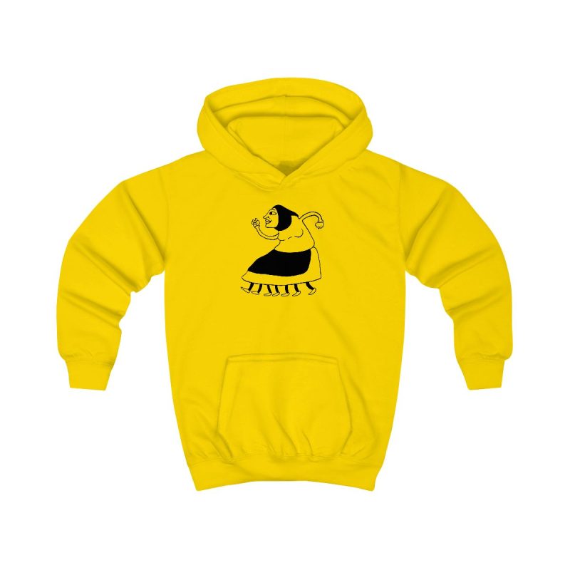 Sudadera con capucha infantil - Amarillo sol - Camiseta «Jaia Corema»