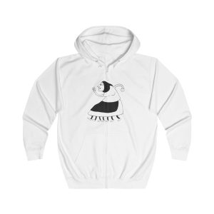Sudadera con capucha y cremallera - Blanco artico - Camiseta «Jaia Corema»