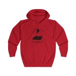 Sudadera con capucha y cremallera - Rojo fuego - Camiseta «Jaia Corema» Sudadera con capucha y cremallera - Rojo fuego - Camiseta «Jaia Corema»