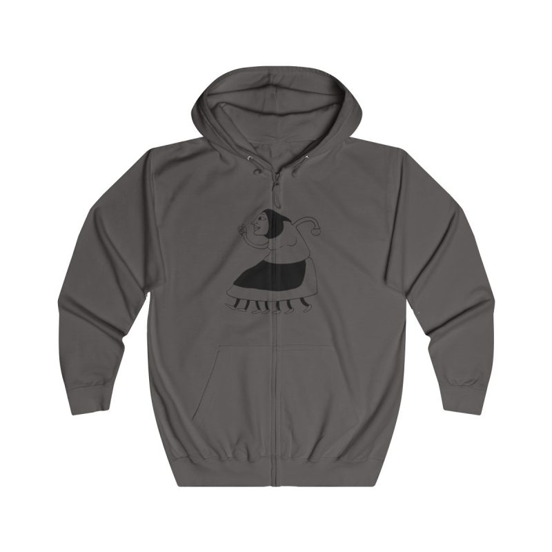 Sudadera con capucha y cremallera - Gris acero - Camiseta «Jaia Corema»