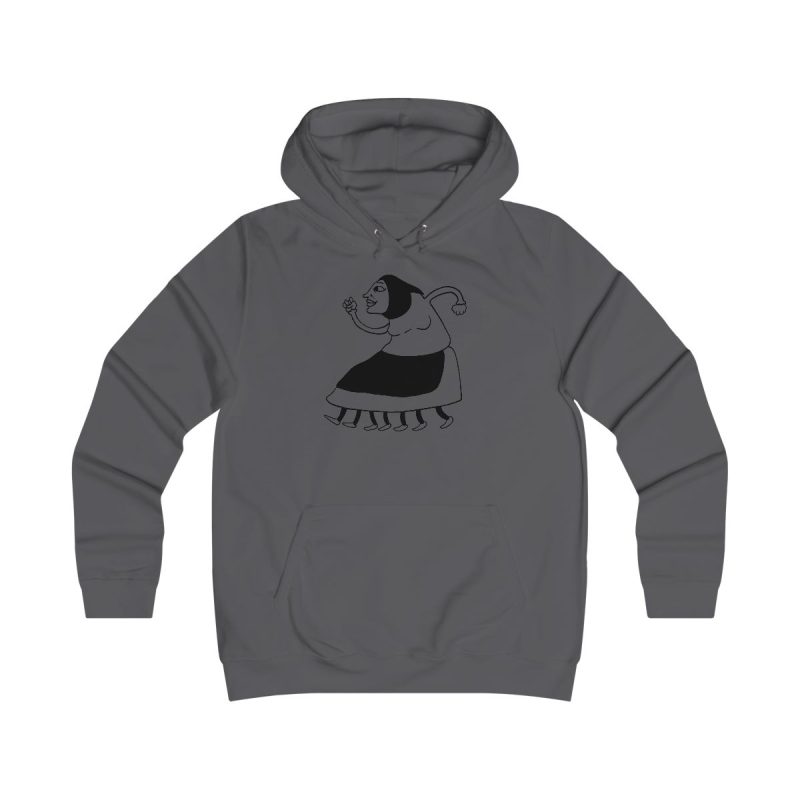 Sudadera universitaria mujer - Gris marengo - Camiseta «Jaia Corema»