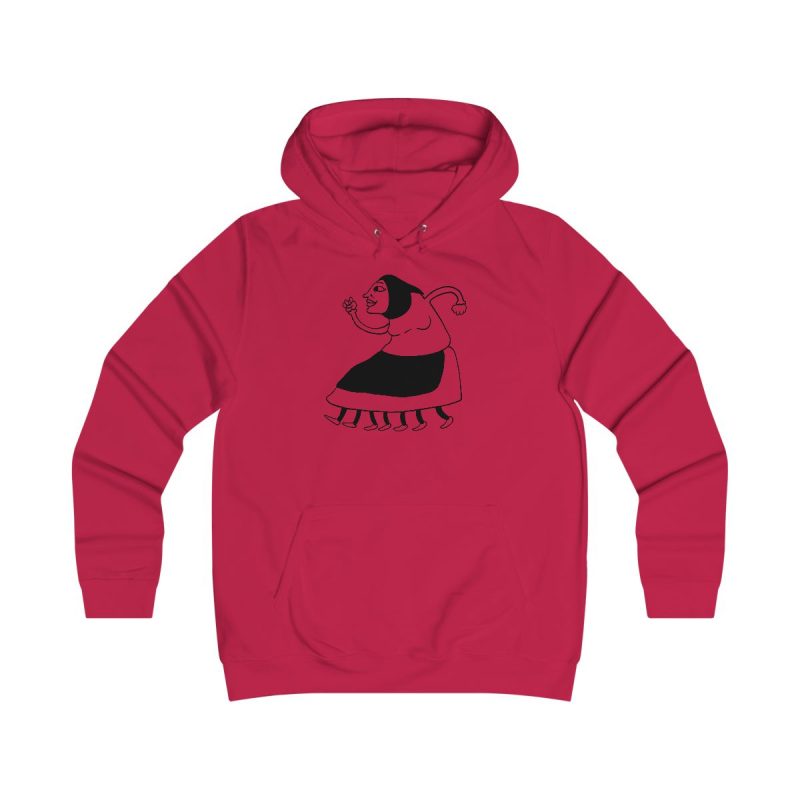 Sudadera universitaria mujer - Rojo fuego - Camiseta «Jaia Corema»