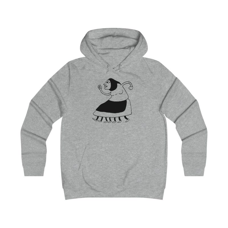 Sudadera universitaria mujer - Gris jaspeado claro - Camiseta «Jaia Corema»