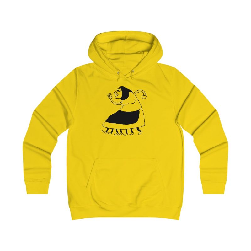 Sudadera universitaria mujer - Amarillo sol - Camiseta «Jaia Corema»