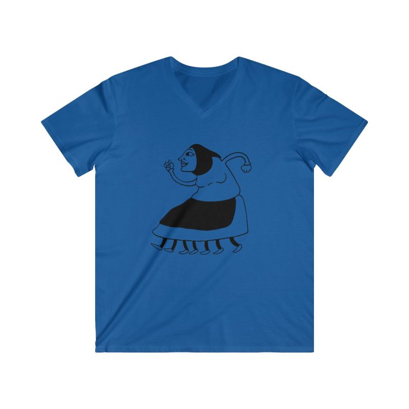 Camiseta hombre entallada cuello de pico - Azul royal - Camiseta «Jaia Corema» Camiseta hombre entallada cuello de pico - Azul royal - Camiseta «Jaia Corema»