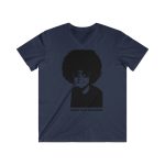 Camiseta hombre entallada cuello de pico - Azul marino - Estufat