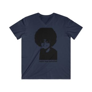 Camiseta hombre entallada cuello de pico - Azul marino - Estufat
