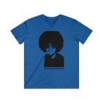 Camiseta hombre entallada cuello de pico - Azul royal - Estufat