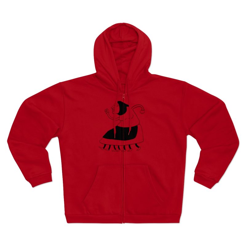Sudadera capucha con cremallera premium - Rojo - Camiseta «Jaia Corema»