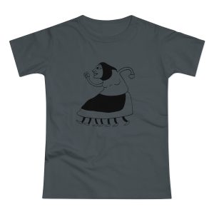 Camiseta mujer punto liso - Gris oscuro - Camiseta «Jaia Corema»