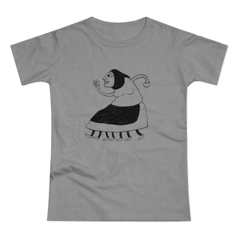 Camiseta mujer punto liso - Gris deportivo jaspeado - Camiseta «Jaia Corema»