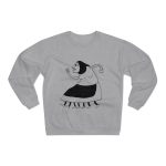 Sudadera cuello redondo premium - Gris jaspeado claro - Camiseta «Jaia Corema»