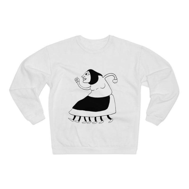 Sudadera cuello redondo premium - Blanco - Camiseta «Jaia Corema»