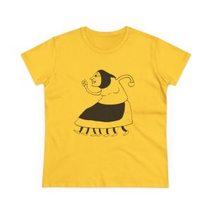 Camiseta mujer algodon medio - Amarillo margarita - Camiseta «Jaia Corema»
