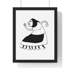 Poster enmarcado vertical - Negro - Camiseta «Jaia Corema»