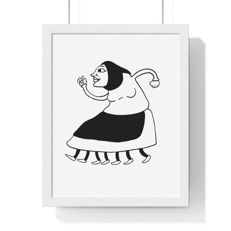Poster enmarcado vertical - Blanco - Camiseta «Jaia Corema»