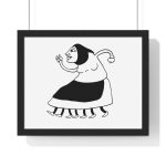 Poster enmarcado horizontal - Negro - Camiseta «Jaia Corema»
