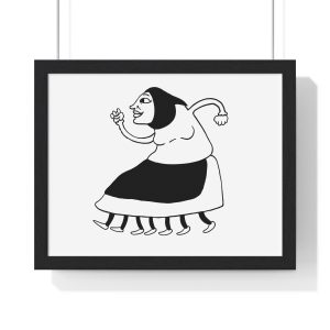 Poster enmarcado horizontal - Negro - Camiseta «Jaia Corema»