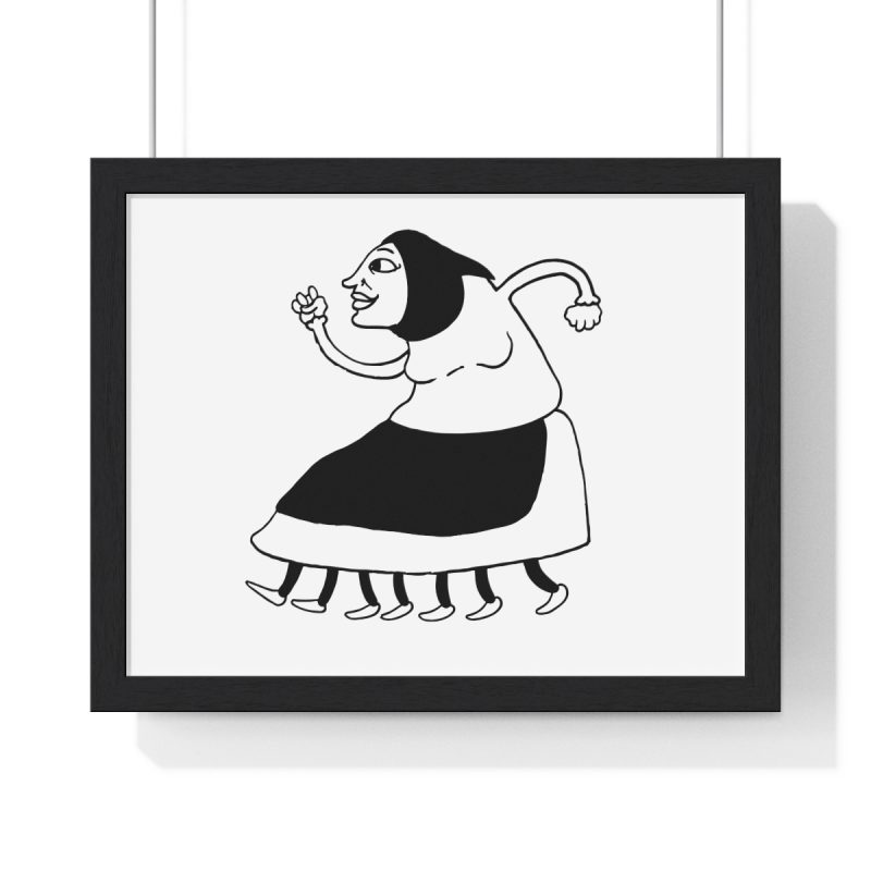 Poster enmarcado horizontal - Negro - Camiseta «Jaia Corema»