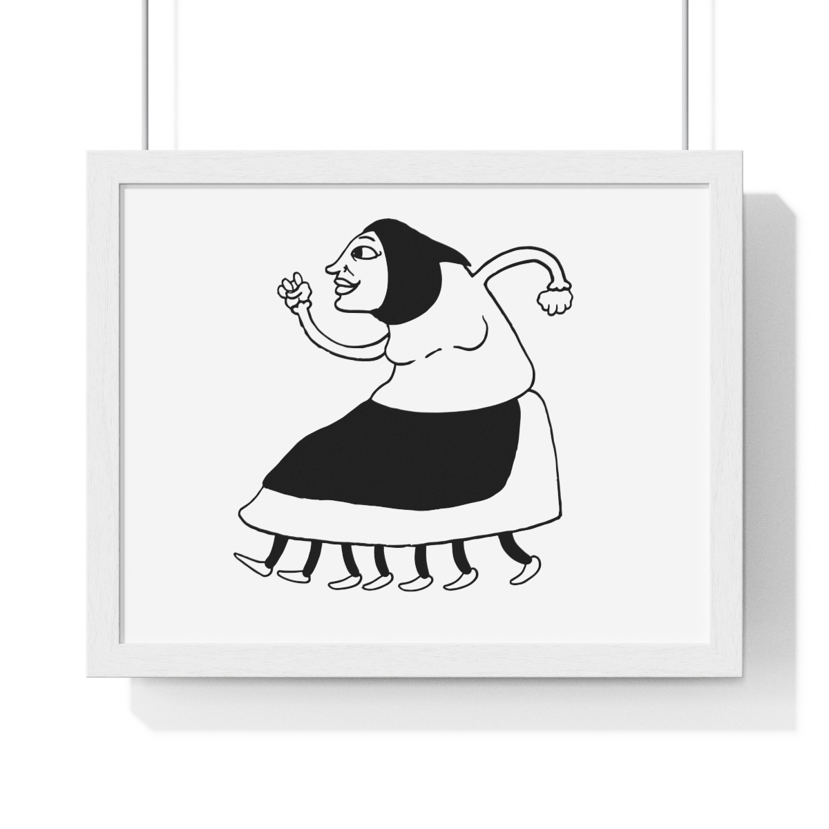 Poster enmarcado horizontal - Blanco - Camiseta «Jaia Corema»