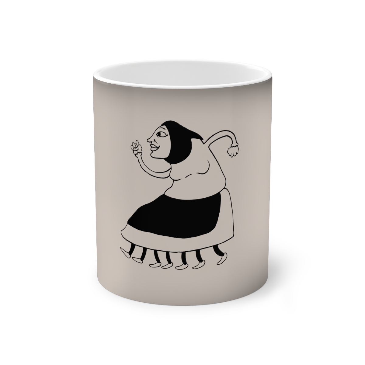 Taza magica que cambia de color - Negro - Camiseta «Jaia Corema»
