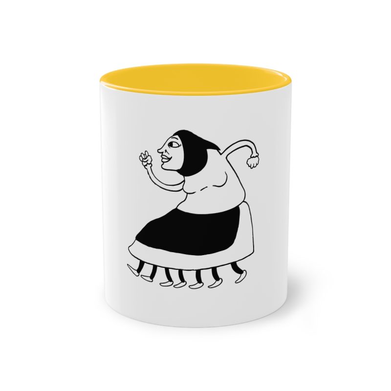 Taza bicolor - Amarillo dorado - Camiseta «Jaia Corema»