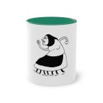 Taza bicolor - Verde oscuro - Camiseta «Jaia Corema»