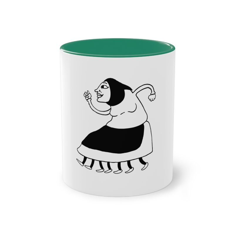 Taza bicolor - Verde oscuro - Camiseta «Jaia Corema»