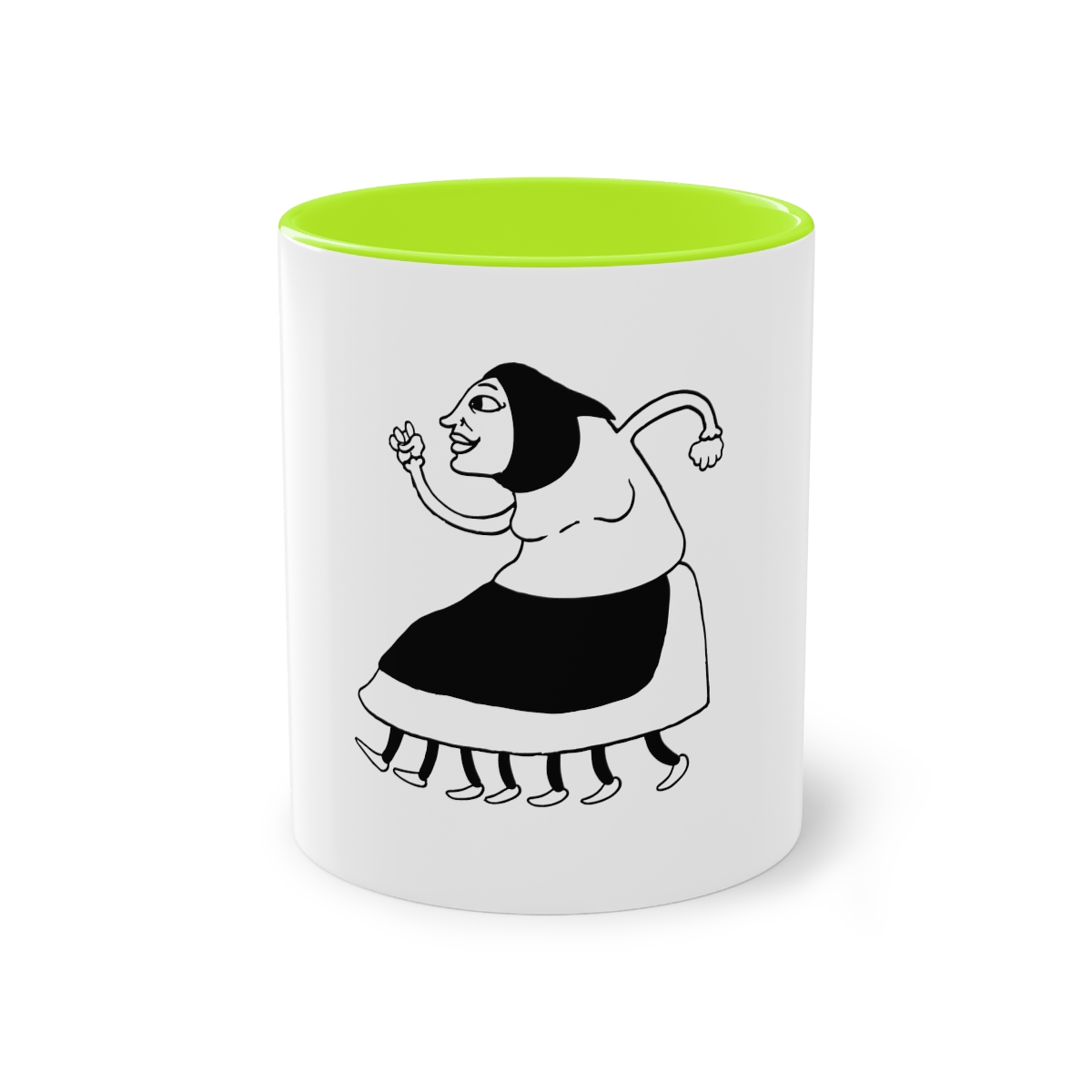 Taza bicolor - Verde claro - Camiseta «Jaia Corema»