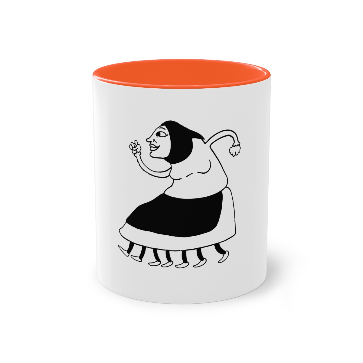 Taza bicolor - Naranja - Camiseta «Jaia Corema»