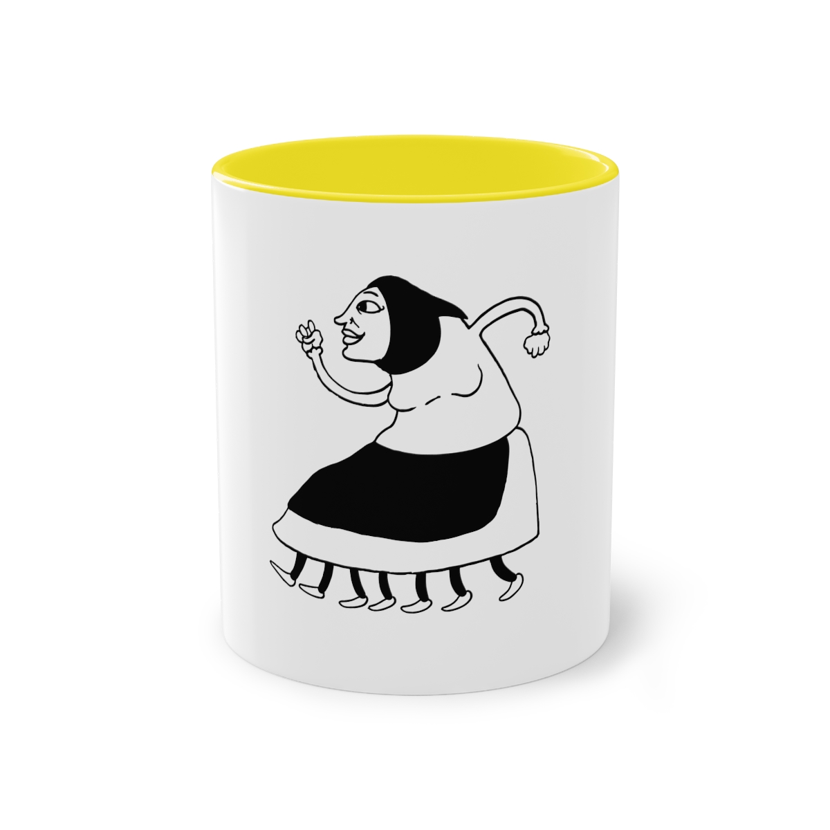 Taza bicolor - Amarillo - Camiseta «Jaia Corema»