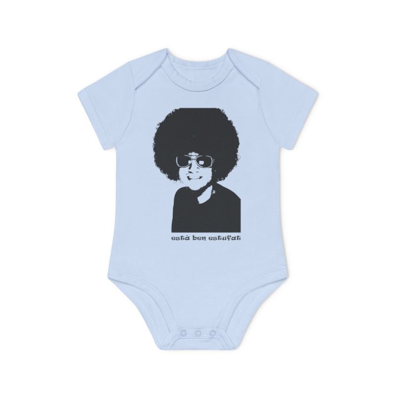 Body bebe manga corta organico - Azul empolvado - Estufat Body bebe manga corta organico - Azul empolvado - Estufat