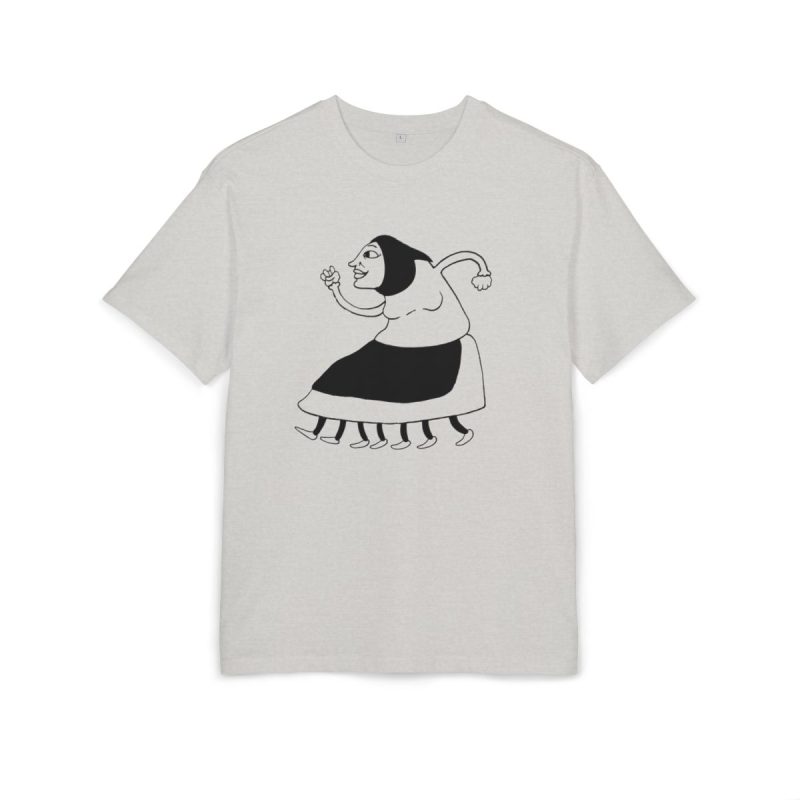 Camiseta oversize gruesa - Gris jaspeado claro - Camiseta «Jaia Corema» Camiseta oversize gruesa - Gris jaspeado claro - Camiseta «Jaia Corema»