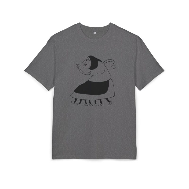 Camiseta oversize gruesa - Gris marengo jaspeado - Camiseta «Jaia Corema»