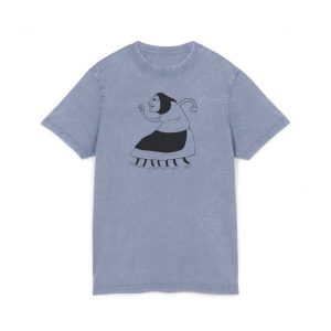 Camiseta lavado acido cuello redondo - Azul vintage - Camiseta «Jaia Corema»