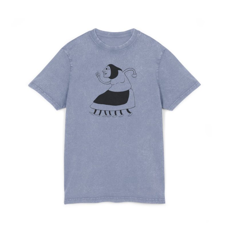 Camiseta lavado acido cuello redondo - Azul vintage - Camiseta «Jaia Corema» Camiseta lavado acido cuello redondo - Azul vintage - Camiseta «Jaia Corema»