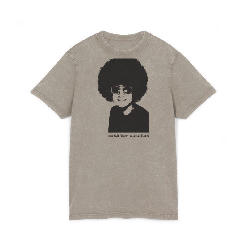 Camiseta lavado acido cuello redondo - Caqui oscuro - Estufat