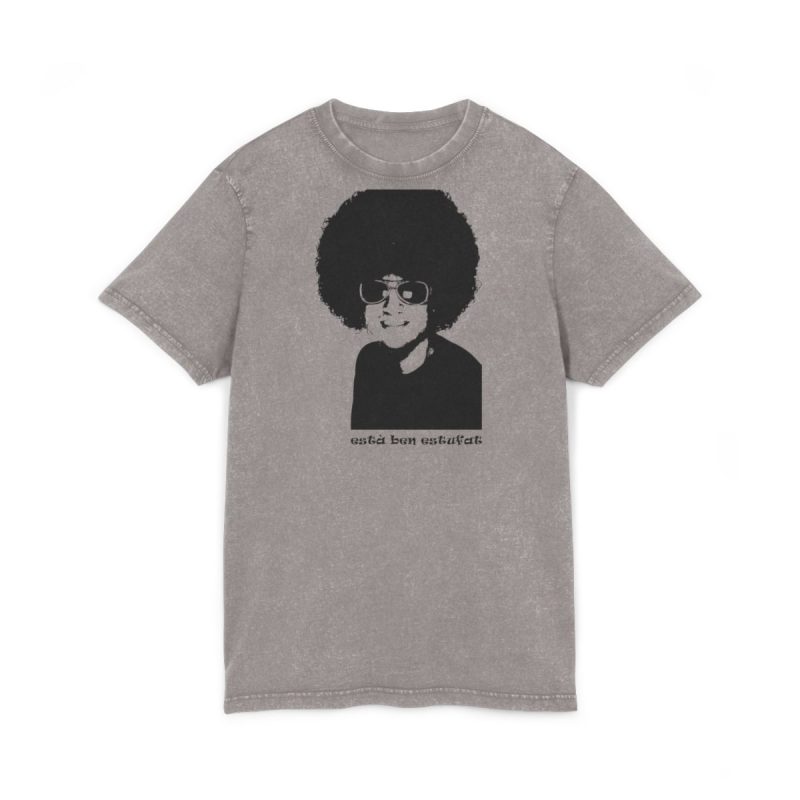 Camiseta lavado acido cuello redondo - Gris asfalto - Estufat