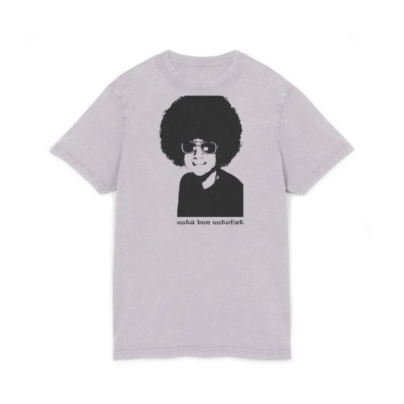 Camiseta lavado acido cuello redondo - Lila suave - Estufat