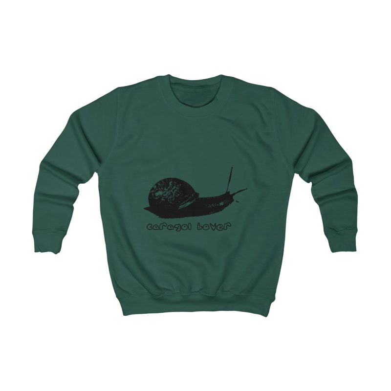 Sudadera infantil - Verde botella - Camiseta Caragol Bover Cans