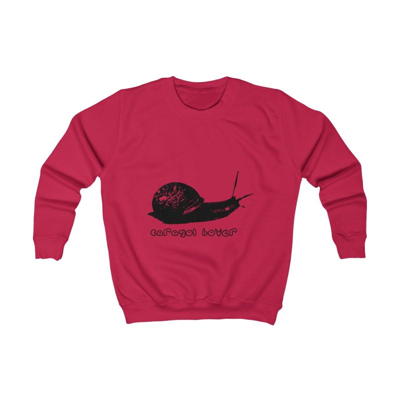 Sudadera infantil - Rojo fuego - Camiseta Caragol Bover Cans