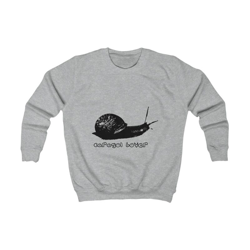 Sudadera infantil - Gris jaspeado claro - Camiseta Caragol Bover Cans