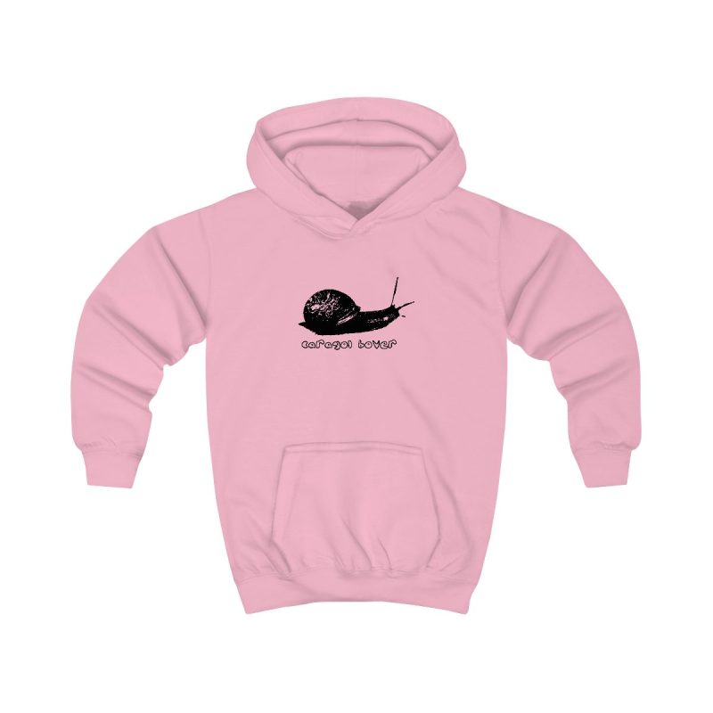 Sudadera con capucha infantil - Rosa bebe - Camiseta Caragol Bover Cans