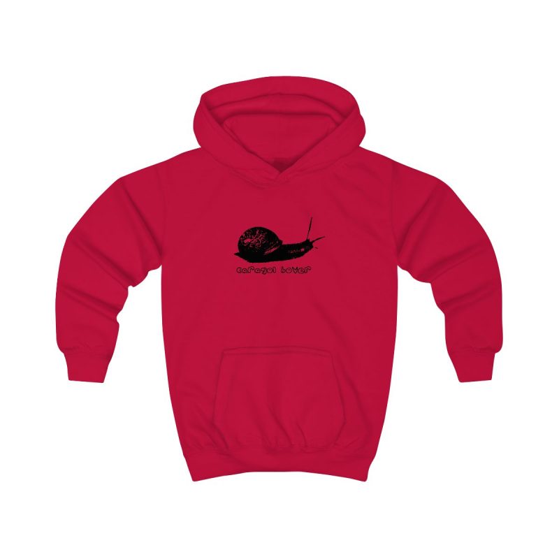 Sudadera con capucha infantil - Rojo fuego - Camiseta Caragol Bover Cans