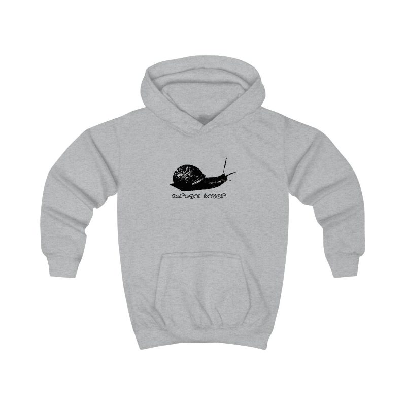 Sudadera con capucha infantil - Gris jaspeado claro - Camiseta Caragol Bover Cans