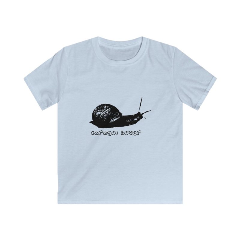 Camiseta infantil Softstyle - Azul claro - Camiseta Caragol Bover Cans